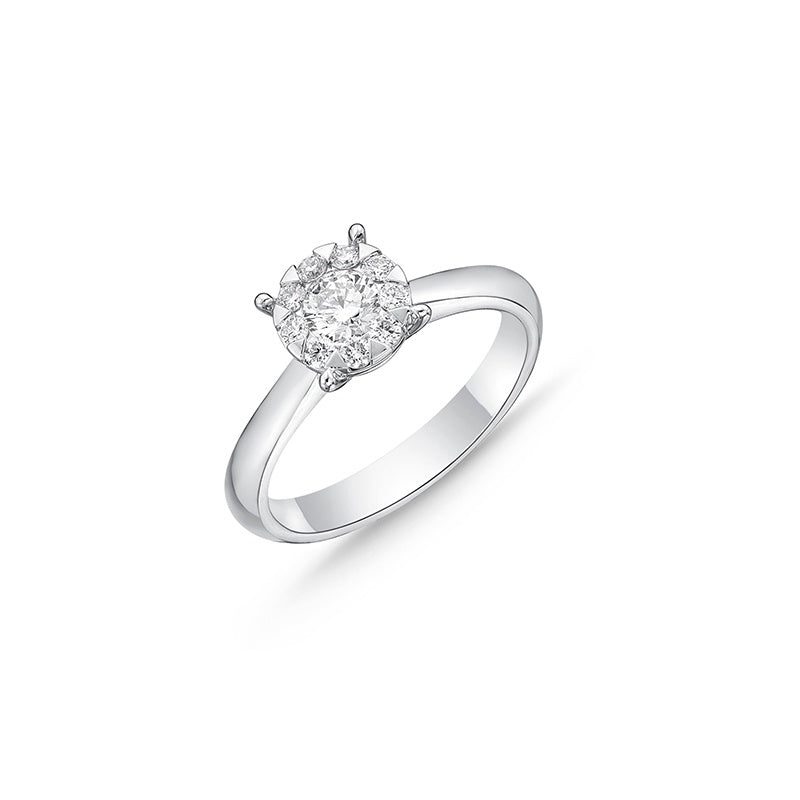 Memoire Bouquet Solitaire Engagement Ring FRBQ15665008B72000