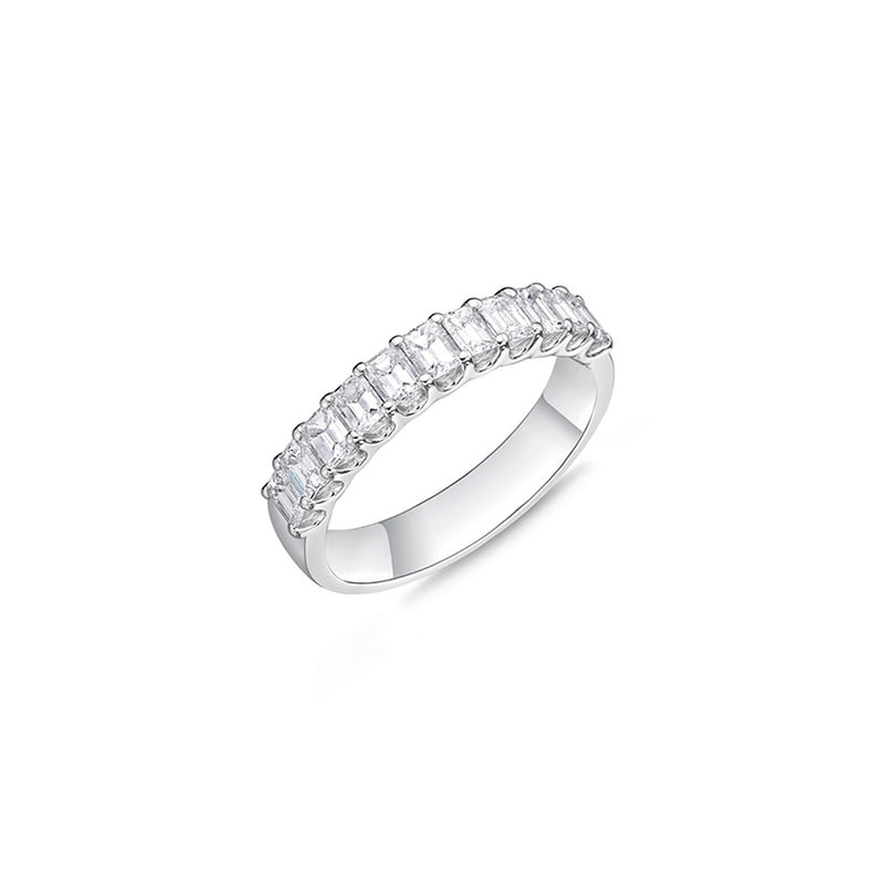 Memoire Geo Arts 11 Stone Emerald Cut Band ERGA30670008W72000