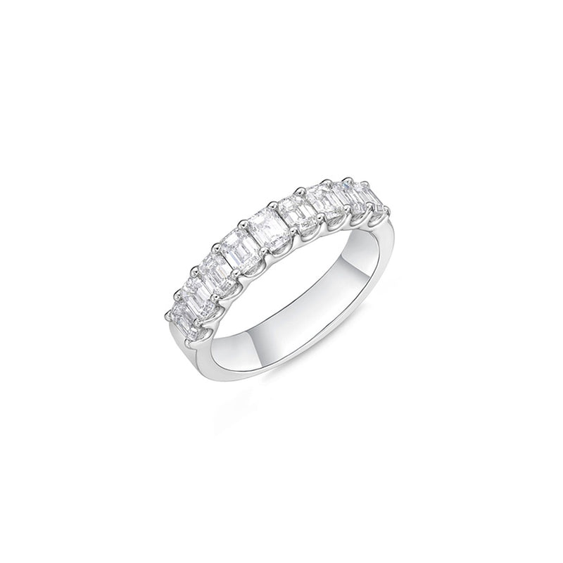 Memoire Geo Arts 9 Stone Emerald Cut Band ERGA30770008W72000