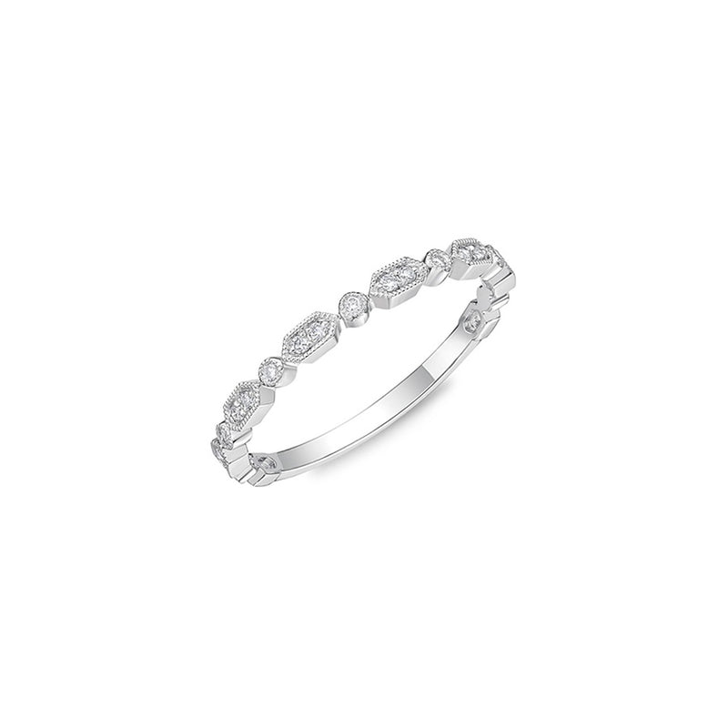 Memoire Vintage Round & Hexagon Stackable Band ERSUR1170008W72000