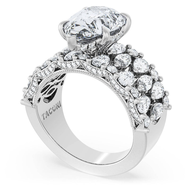 Pear Solitaire Engagement Ring w/ North South Marquise & Pear Band