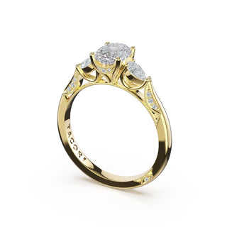 Oval 3-Stone Engagement Ring