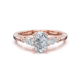 Oval 3-Stone Engagement Ring