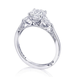 Round 3-Stone Engagement Ring