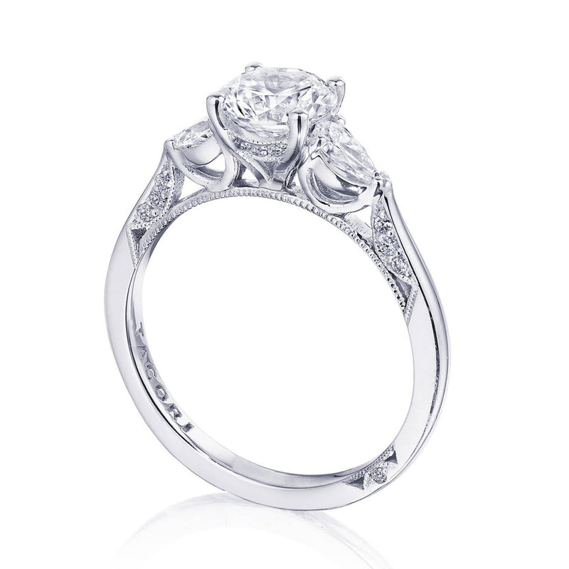 Round 3-Stone Engagement Ring