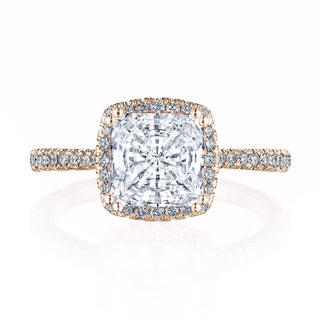 Princess with Cushion Bloom Engagement Ring