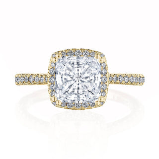 Princess with Cushion Bloom Engagement Ring