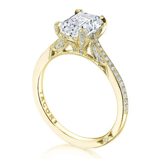 Emerald Solitaire Engagement Ring