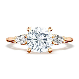 Cushion 3-Stone Engagement Ring