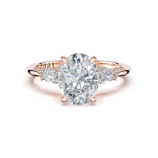 Oval 3-Stone Engagement Ring