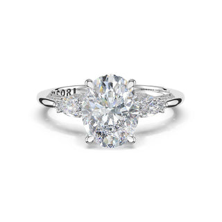 Oval 3-Stone Engagement Ring