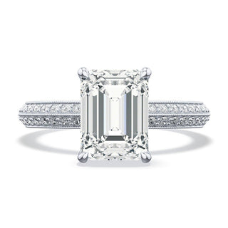 Emerald Solitaire Engagement Ring