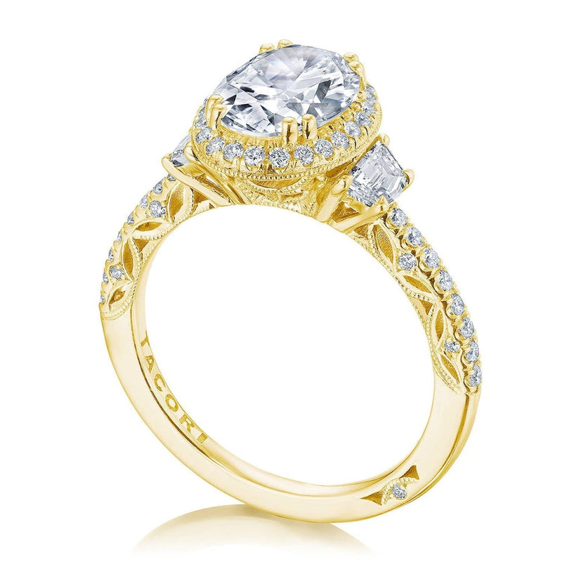 Oval 3-Stone Engagement Ring