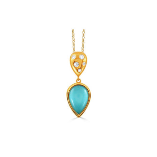Doves by Doron Paloma Pouf Necklace P12432TQ-Y