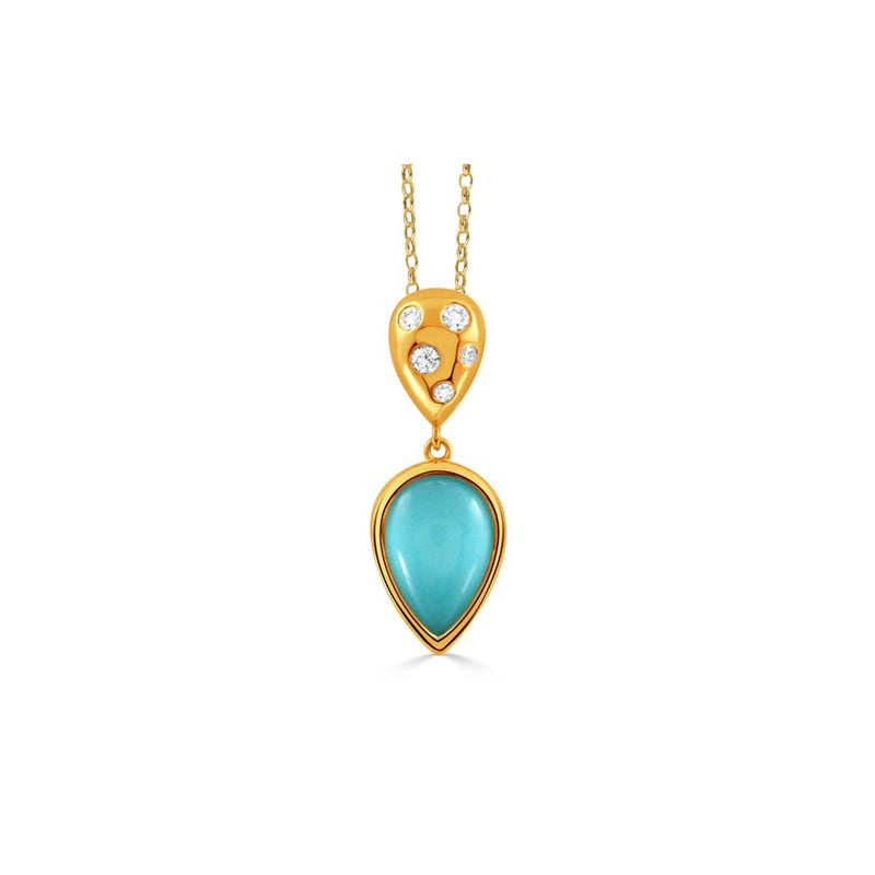 Doves by Doron Paloma Pouf Necklace P12432TQ-Y