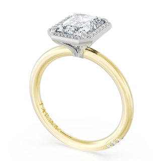 Emerald Bloom Two-Tone Engagement Ring