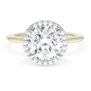 Round Bloom Two-Tone Engagement Ring