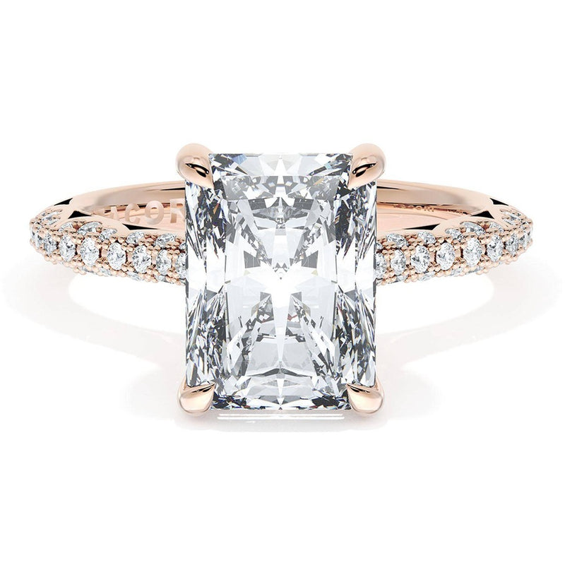 Radiant Bloom Engagement Ring