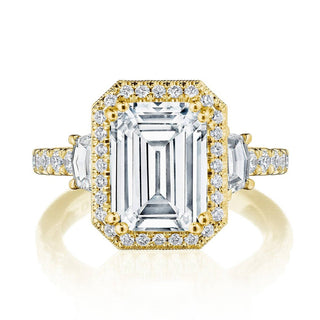 Emerald 3-Stone Engagement Ring