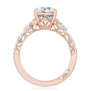 Round 3-Stone Engagement Ring