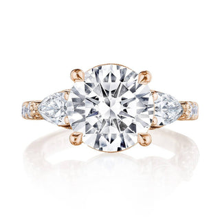 Round 3-Stone Engagement Ring