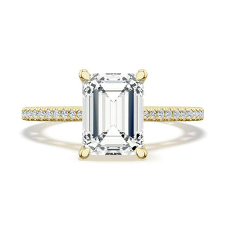 Emerald Solitaire Engagement Ring