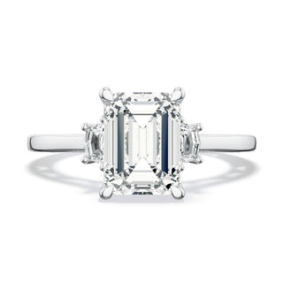 Emerald 3-Stone Engagement Ring