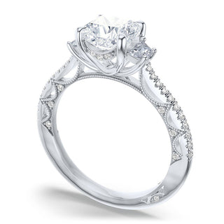 Cushion 3-Stone Engagement Ring