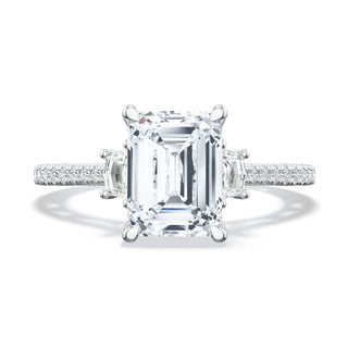 Emerald 3-Stone Engagement Ring