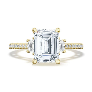 Emerald 3-Stone Engagement Ring