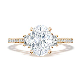 Oval 3-Stone Engagement Ring