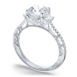 Round 3-Stone Engagement Ring