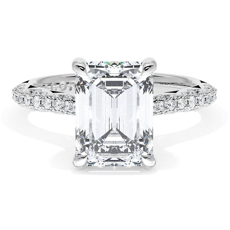 Emerald Bloom Engagement Ring