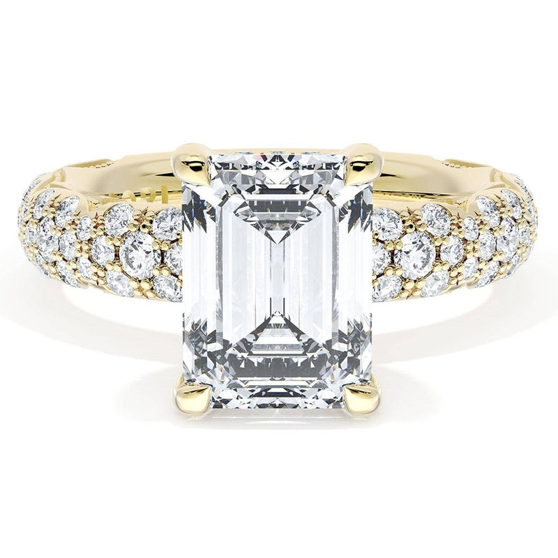 Emerald Bloom Engagement Ring