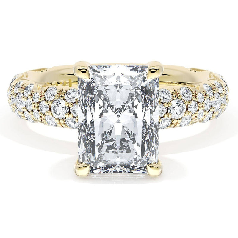 Radiant Bloom Engagement Ring