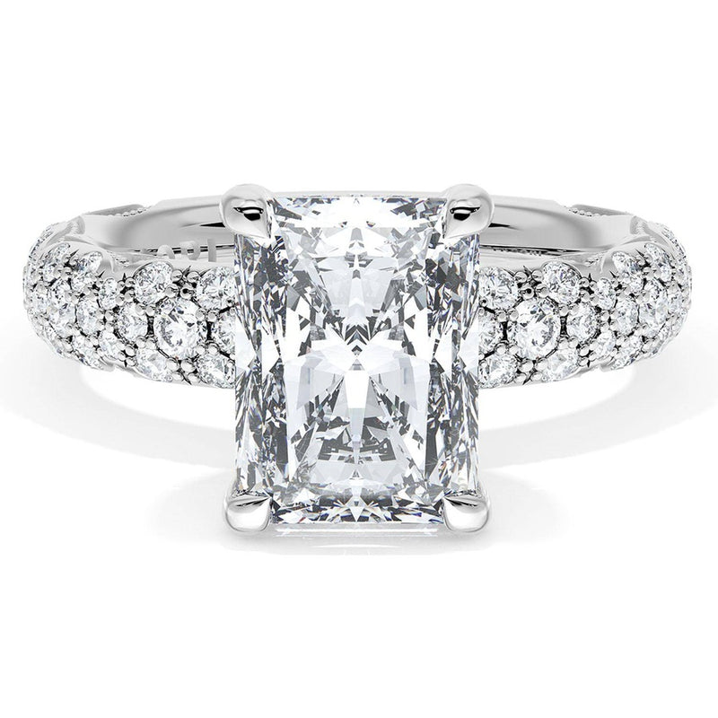 Radiant Bloom Engagement Ring