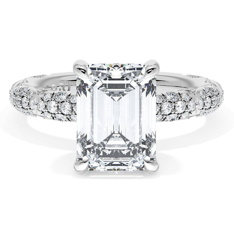 Emerald Bloom Engagement Ring