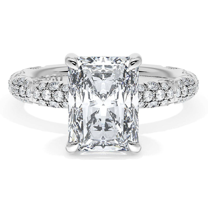 Radiant Bloom Engagement Ring