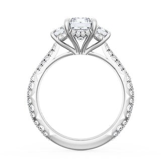 Emerald 3-Stone Engagement Ring