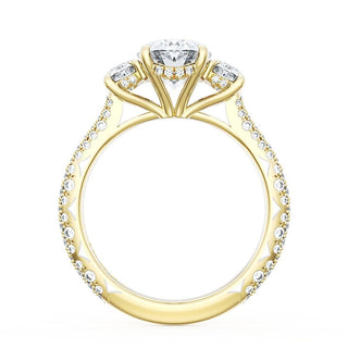 Oval 3-Stone Engagement Ring