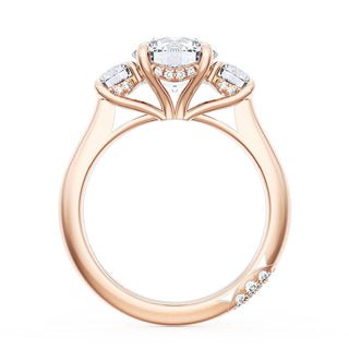Round 3-Stone Engagement Ring