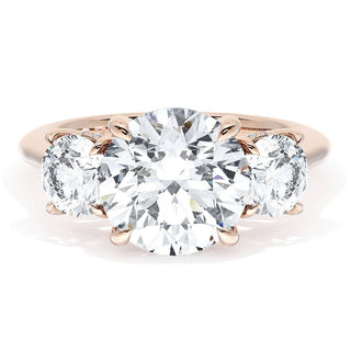 Round 3-Stone Engagement Ring