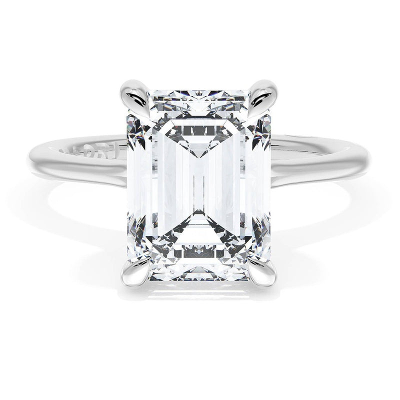 Emerald Solitaire Engagement Ring