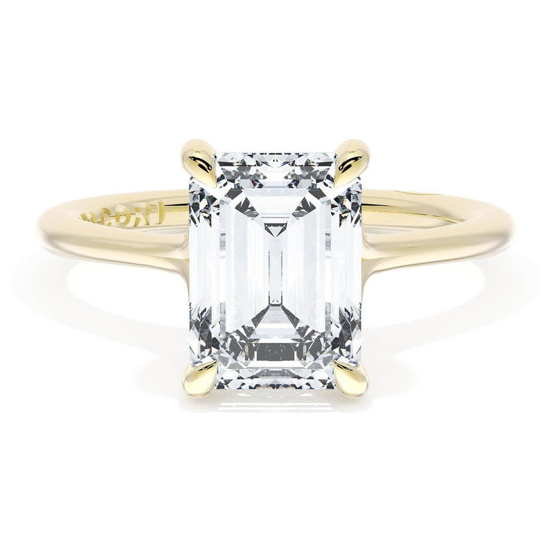 Emerald Solitaire Engagement Ring