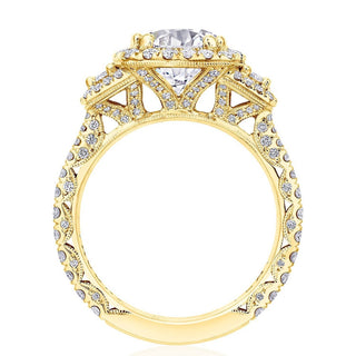 Round 3-Stone Engagement Ring