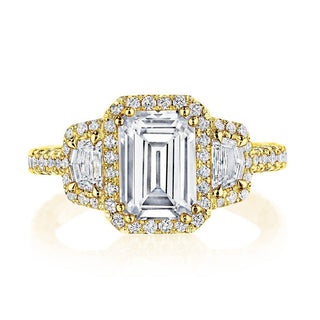 Emerald 3-Stone Engagement Ring