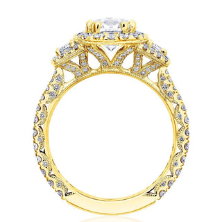 Oval 3-Stone Engagement Ring