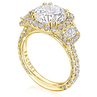 Round 3-Stone Engagement Ring