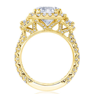 Round 3-Stone Engagement Ring