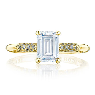 Emerald Solitaire Engagement Ring